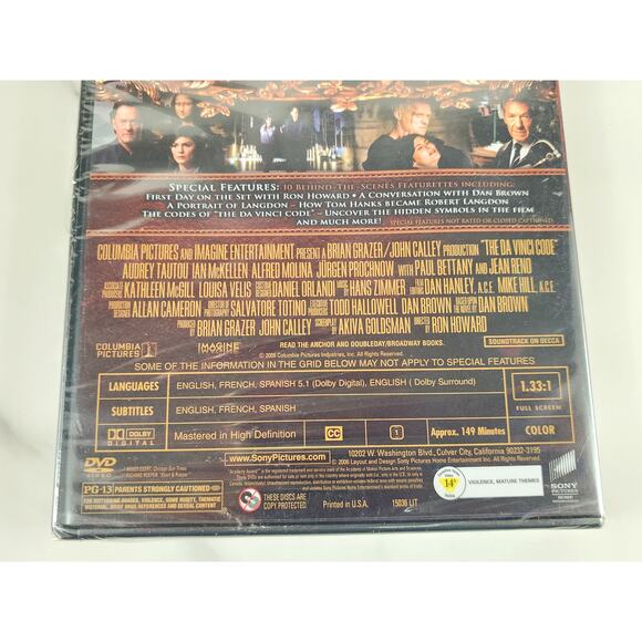 Movie The Da Vinci Code DVD 2 Disc New Sealed Tom Hanks Ron Howard Film 2006 - Picture 6 of 10